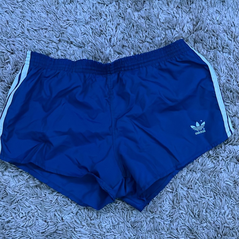 Adidas blue shorts, size medium
